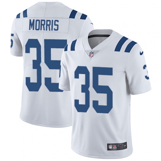 Men's Nike Indianapolis Colts #35 Darryl Morris White Vapor Untouchable Limited Player NFL Jersey - Ujersey