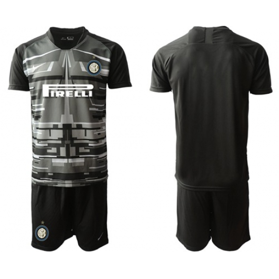Inter Milan Blank Black Goalkeeper Soccer Club Jersey