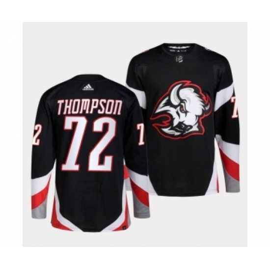 Men's Buffalo Sabres #72 Tage Thompson Black 2022-23 Stitched Jersey - Ujersey