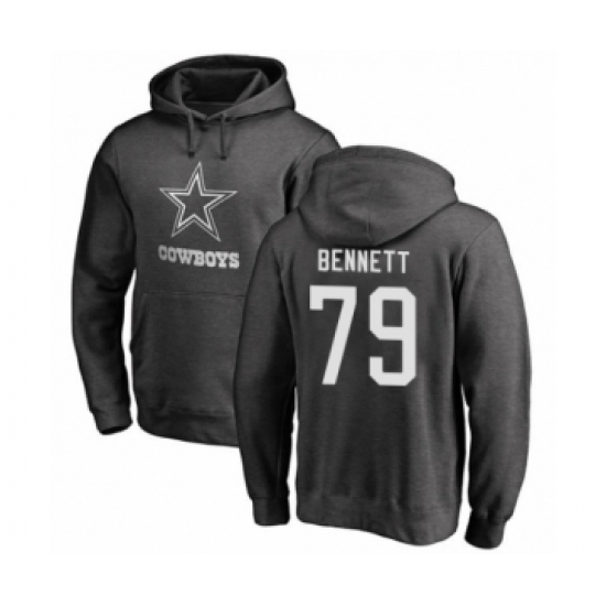 Football Dallas Cowboys #79 Michael Bennett Ash One Color Pullover Hoodie - Ujersey