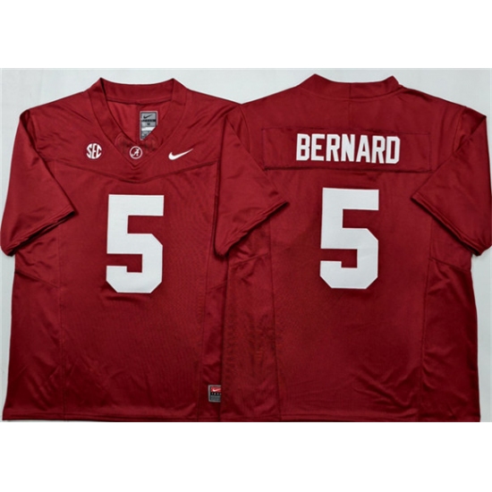 Men's Alabama Crimson Tide #5 Germie Bernard Red F.U.S.E Stitched Football Jersey - Ujersey