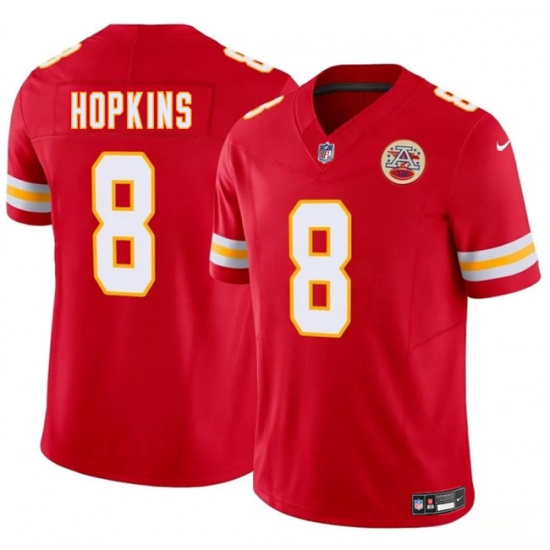 Men's Kansas City Chiefs #8 DeAndre Hopkins Red 2024 F.U.S.E. Vapor Untouchable Limited Stitched Football Jersey - Ujersey