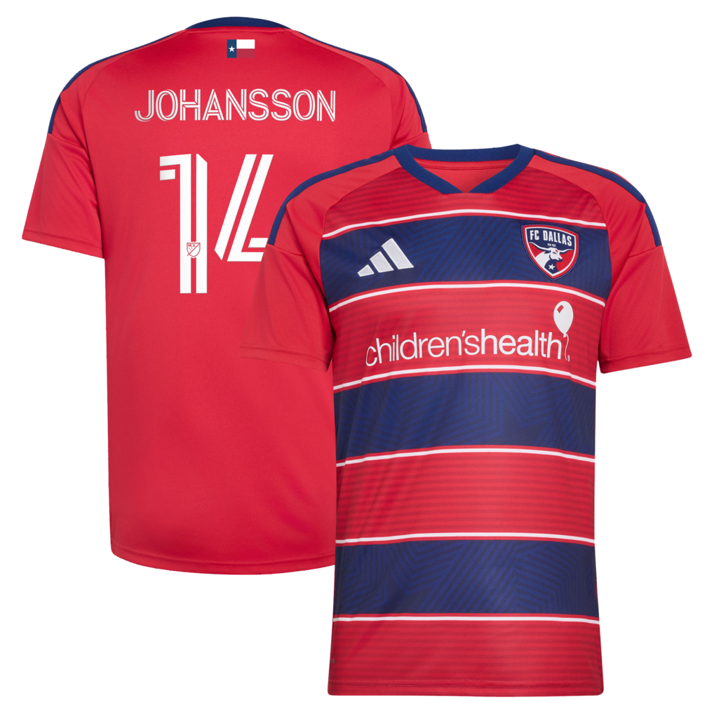 Men's FC Dallas Herman Johansson adidas Red 2026 DNA Kit Replica Jersey - Ujersey