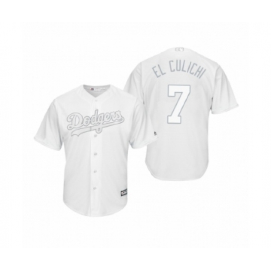 Men's Los Angeles Dodgers #7 Julio Urias El Culichi White 2019 Players Weekend Replica Jersey - Ujersey