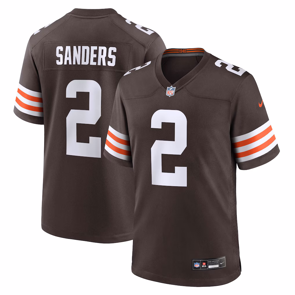 Men's Cleveland Browns Shedeur Sanders Nike Brown Game Jersey