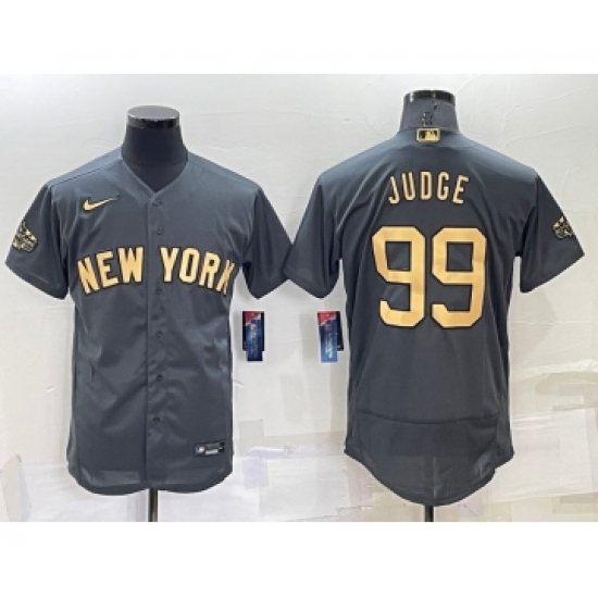 Men's New York Yankees #99 Aaron Judge Grey 2022 All Star Stitched Flex Base Nike Jersey - Ujersey