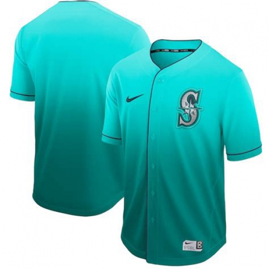 Men's Nike Seattle Mariners Blank Green Fade Jersey - Ujersey