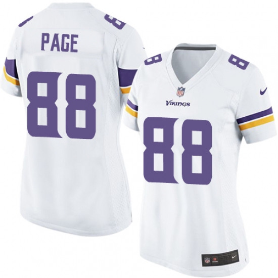 Women's Nike Minnesota Vikings #88 Alan Page Game White NFL Jersey - Ujersey