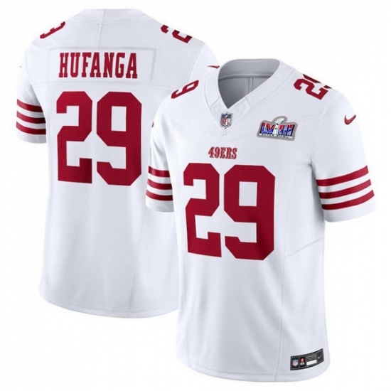 Youth San Francisco 49ers #29 Talanoa Hufanga White 2023 F U S E With John Madden Vapor Limited Stitched Football 2024 Super Bowl LVIII Jersey - Ujersey