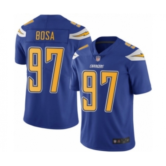 Men's Los Angeles Chargers #97 Joey Bosa Elite Electric Blue Rush Vapor Untouchable Football Jersey - Ujersey