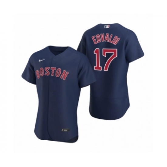 Men's Boston Red Sox #17 Nathan Eovaldi Nike Navy Authentic 2020 Alternate Jersey - Ujersey
