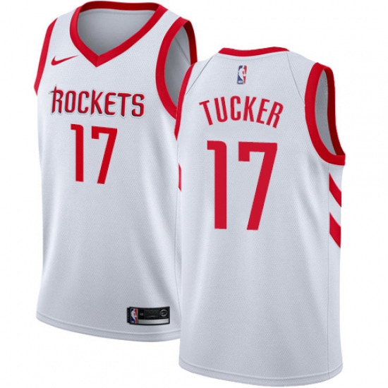 Youth Nike Houston Rockets #17 PJ Tucker Swingman White NBA Jersey - Association Edition - Ujersey