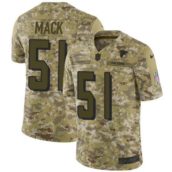 Men's Nike Atlanta Falcons #51 Alex Mack Limited Camo 2018 Salute to Service NFL Jersey - Ujersey