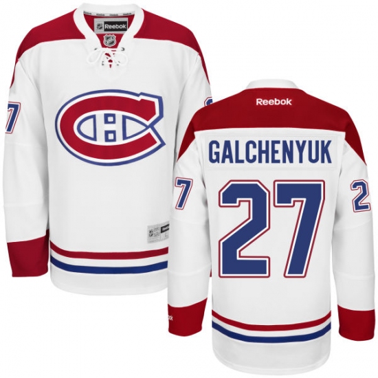Women's Reebok Montreal Canadiens #27 Alex Galchenyuk Authentic White Away NHL Jersey - Ujersey