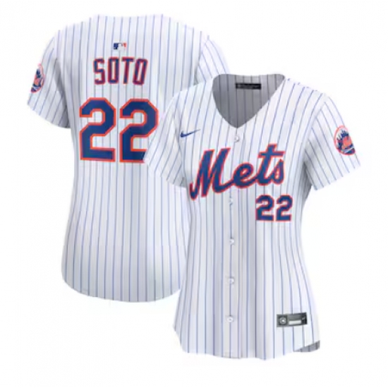 Women's New York Mets #22 Juan Soto Nike White Home Limited Player Jersey
