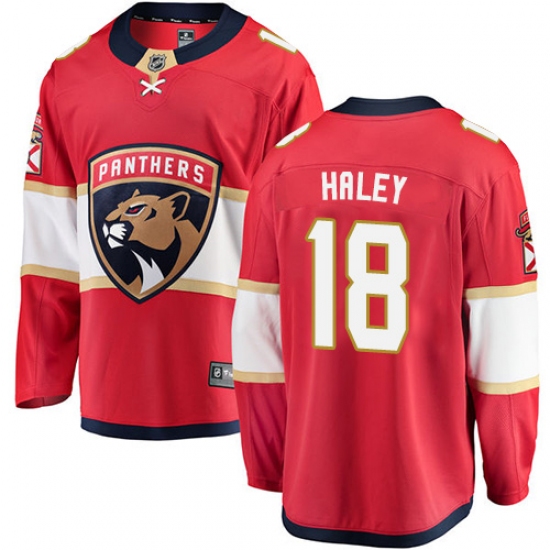 Youth Florida Panthers #18 Micheal Haley Fanatics Branded Red Home Breakaway NHL Jersey - Ujersey