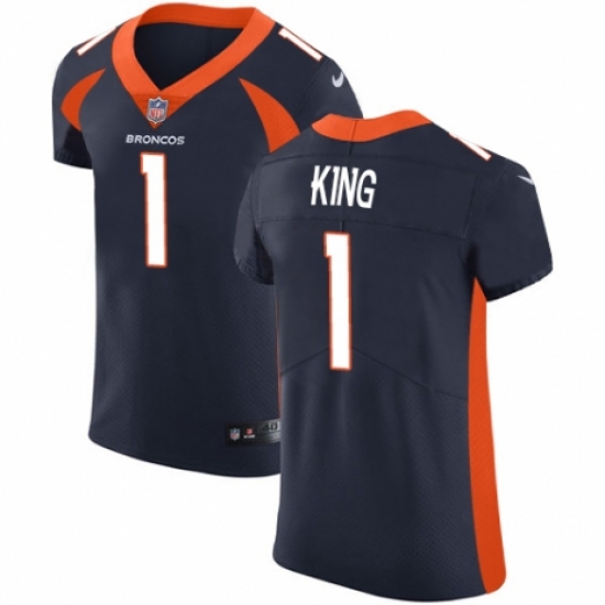 Men's Nike Denver Broncos #1 Marquette King Navy Blue Alternate Vapor Untouchable Elite Player NFL Jersey - Ujersey