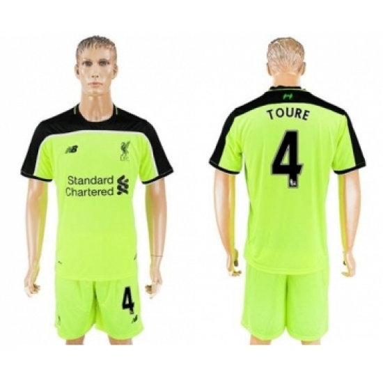 Liverpool #4 Toure Sec Away Soccer Club Jersey