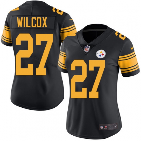 Women's Nike Pittsburgh Steelers #27 J.J. Wilcox Limited Black Rush Vapor Untouchable NFL Jersey - Ujersey