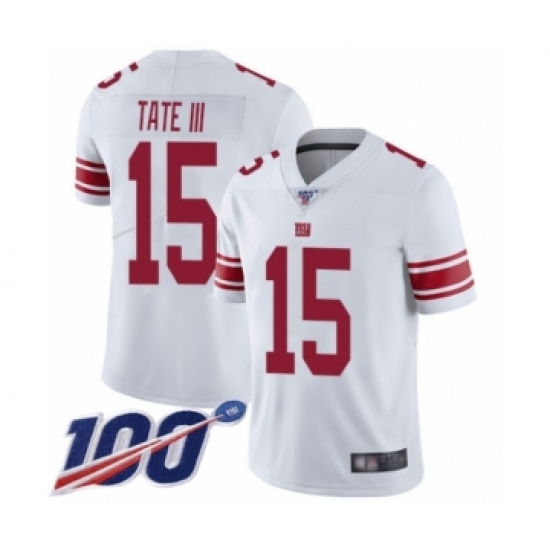 Men's New York Giants #15 Golden Tate III White Vapor Untouchable Limited Player 100th Season Football Jersey - Ujersey