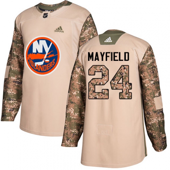 Men's Adidas New York Islanders #24 Scott Mayfield Authentic Camo Veterans Day Practice NHL Jersey - Ujersey