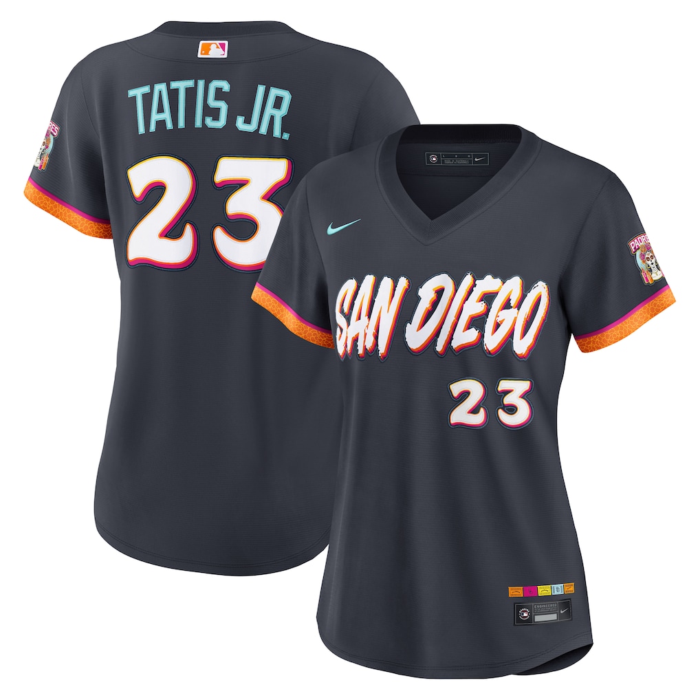 Women's San Diego Padres Fernando Tatis Jr. Nike Obsidian 2026 City Connect Stadium Jersey - Vujersey Los Angeles Rams