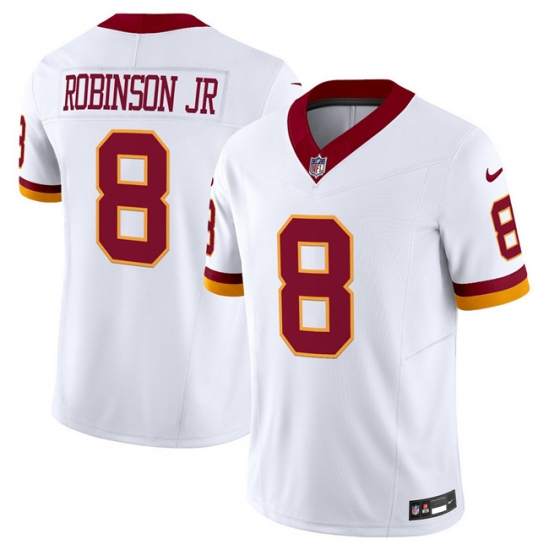 Men's Washington Commanders #8 Brian Robinson Jr. White 2025 F.U.S.E. Throwback Vapor Limited Football Stitched Jersey - Ujersey