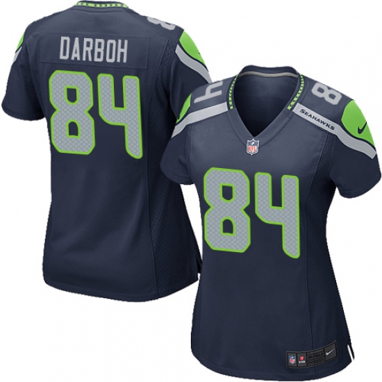 Women's Nike Seattle Seahawks #84 Amara Darboh Game Steel Blue Team Color NFL Jersey - Ujersey