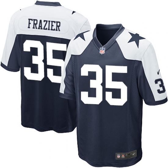 Men's Nike Dallas Cowboys #35 Kavon Frazier Game Navy Blue Throwback Alternate NFL Jersey - Ujersey
