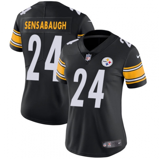 Women's Nike Pittsburgh Steelers #24 Coty Sensabaugh Black Team Color Vapor Untouchable Limited Player NFL Jersey - Ujersey