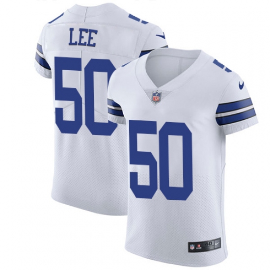 Men's Nike Dallas Cowboys #50 Sean Lee Elite White NFL Jersey - Ujersey