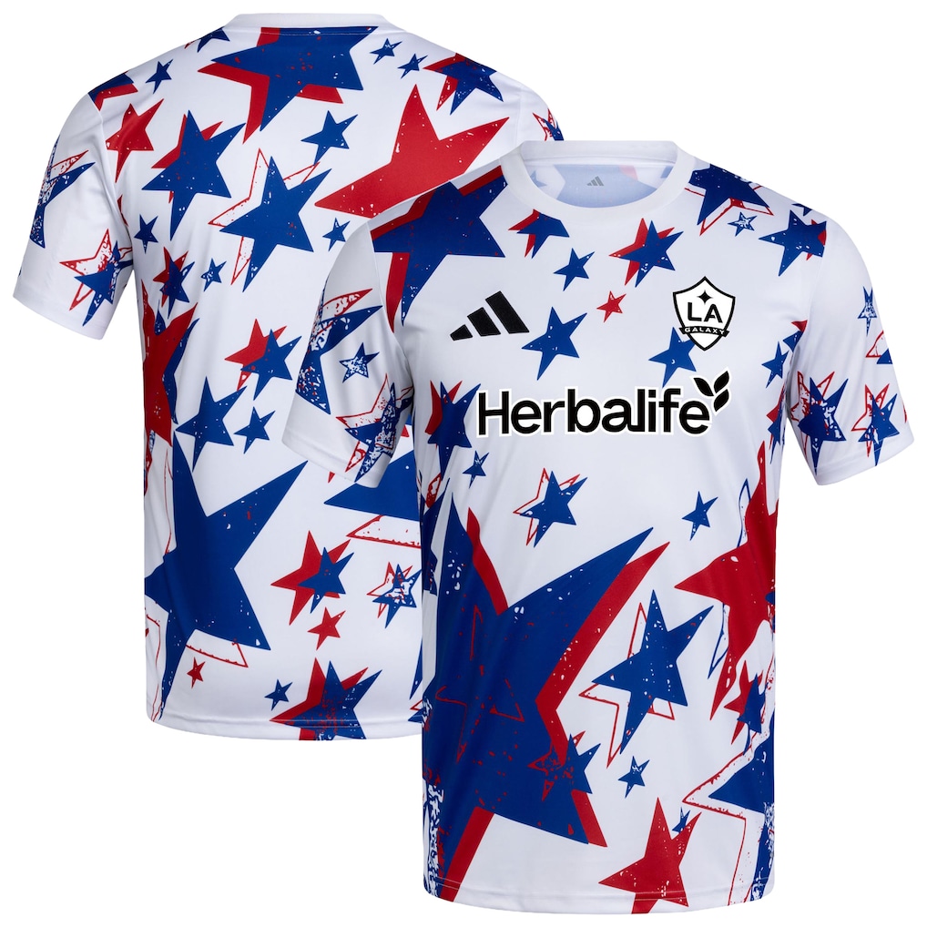 Men's LA Galaxy adidas White 2026 Americana Pre-Match Jersey - Ujersey NHL