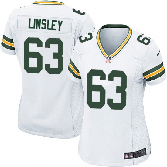 Women's Nike Green Bay Packers #63 Corey Linsley Game White NFL Jersey - Ujersey