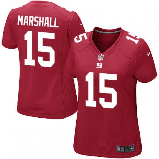 Women's Nike New York Giants #15 Brandon Marshall Game Red Alternate NFL Jersey - Ujersey