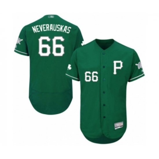 Men's Pittsburgh Pirates #66 Dovydas Neverauskas Green Celtic Flexbase Authentic Collection Baseball Player Jersey - Ujersey