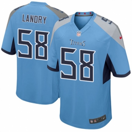 Men's Nike Tennessee Titans #58 Harold Landry Game Light Blue Alternate NFL Jersey - Ujersey