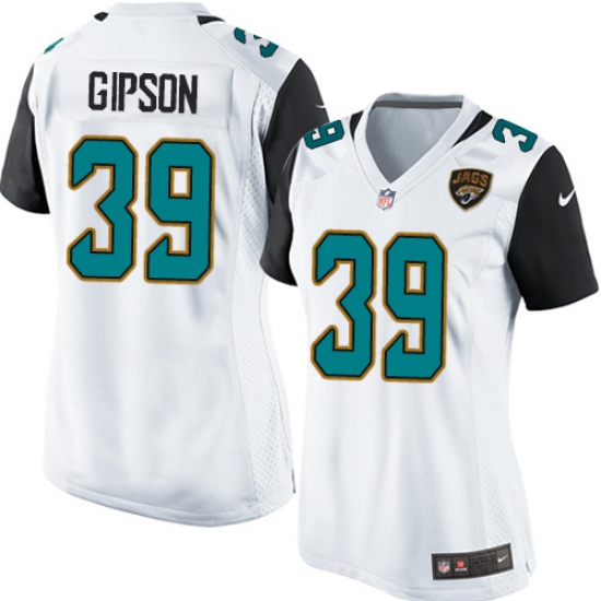 Women's Nike Jacksonville Jaguars #39 Tashaun Gipson Game White NFL Jersey - Ujersey