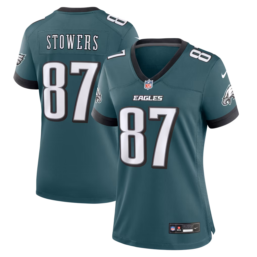 Women's Philadelphia Eagles Eli Stowers Nike Midnight Green Team Game Jersey - Ujersey