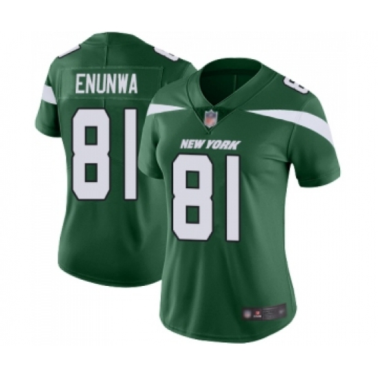 Women's New York Jets #81 Quincy Enunwa Green Team Color Vapor Untouchable Limited Player Football Jersey - Ujersey
