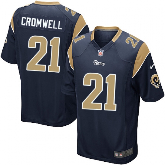 Men's Nike Los Angeles Rams #21 Nolan Cromwell Game Navy Blue Team Color NFL Jersey - Ujersey