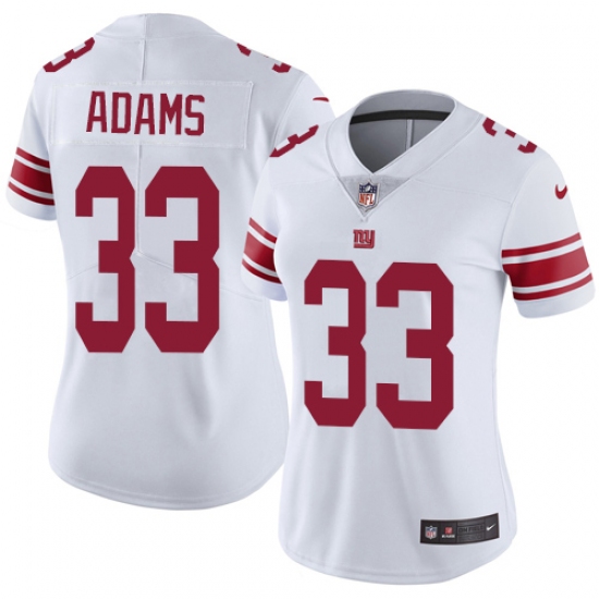 Women's Nike New York Giants #33 Andrew Adams Elite White NFL Jersey - Ujersey