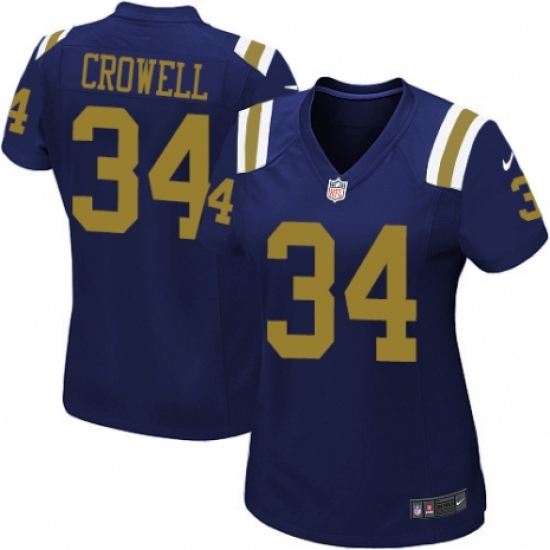 Women's Nike New York Jets #34 Isaiah Crowell Game Navy Blue Alternate NFL Jersey - Ujersey