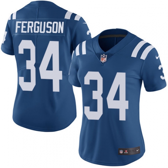 Women's Nike Indianapolis Colts #34 Josh Ferguson Royal Blue Team Color Vapor Untouchable Limited Player NFL Jersey - Ujersey