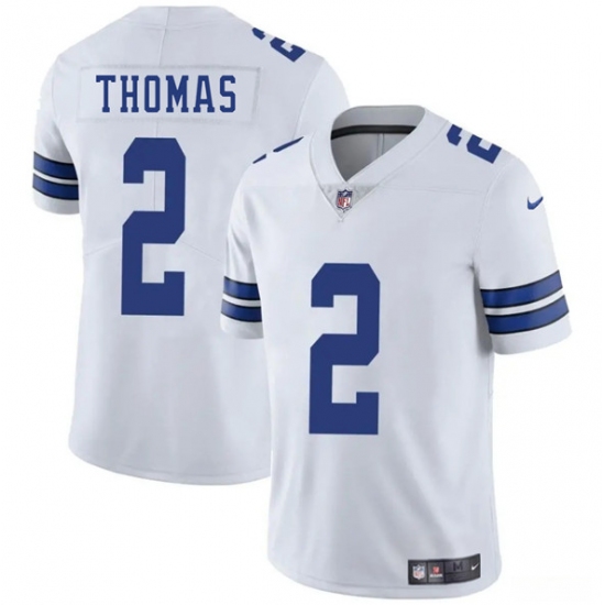 Men's Dallas Cowboys #2 Juanyeh Thomas White 2025 Vapor Untouchable Limited Football Stitched Jersey - Ujersey