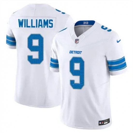 Youth Detroit Lions #9 Jameson Williams White 2024 F U S E Vapor Limited Stitched Jersey - Ujersey