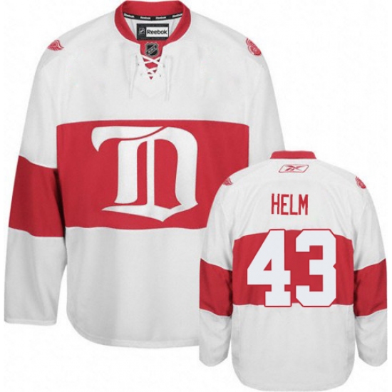 Youth Reebok Detroit Red Wings #43 Darren Helm Premier White Third NHL Jersey - Ujersey