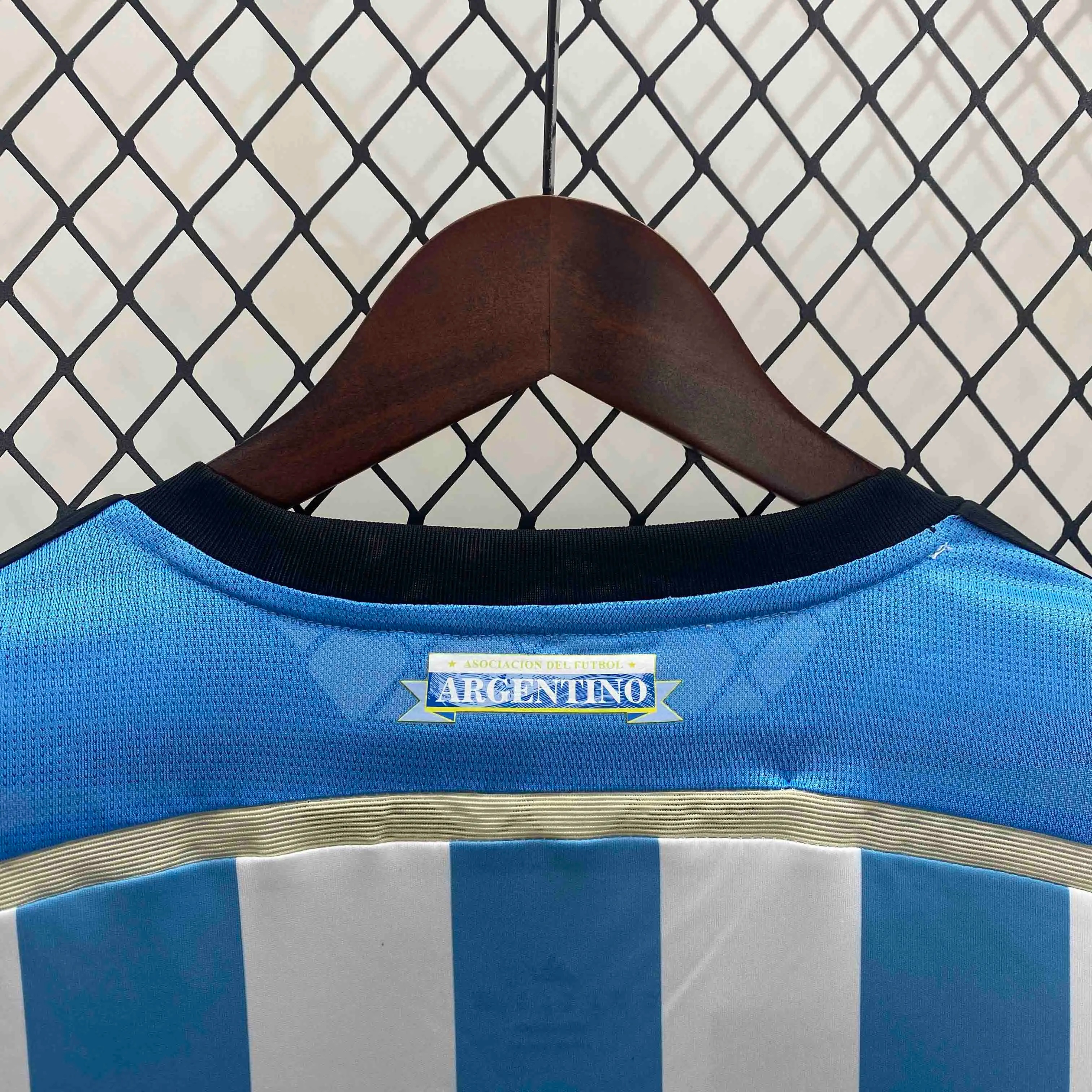 Argentina Retro Jersey Custom Home Football Jersey 2014 - ujerseystore