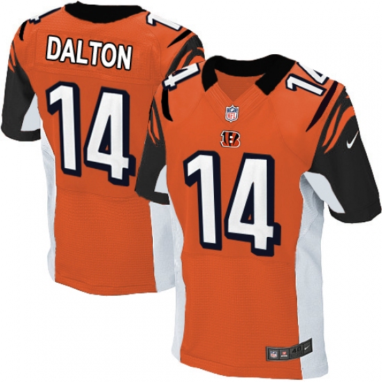 Men's Nike Cincinnati Bengals #14 Andy Dalton Elite Orange Alternate NFL Jersey - Ujersey