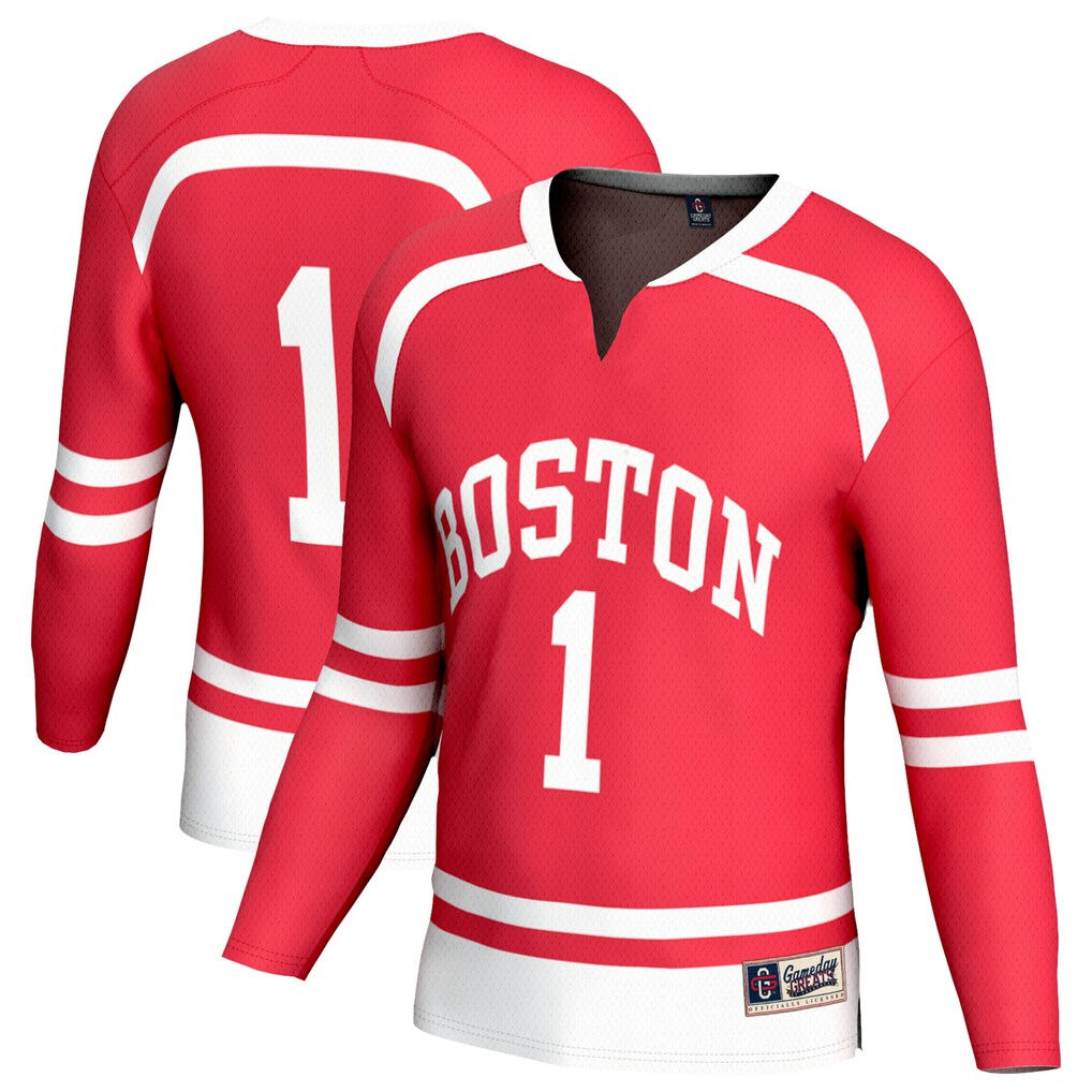 Youth GameDay Greats Scarlet Boston University Lightweight Collegiate Men's Hockey Fashion Jersey - U-jersey