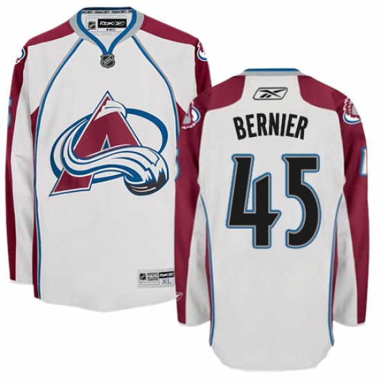 Women's Reebok Colorado Avalanche #45 Jonathan Bernier Authentic White Away NHL Jersey - Ujersey